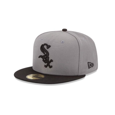 Grey Chicago White Sox Hat - New Era MLB MLB Basic 59FIFTY Fitted Caps USA4856012